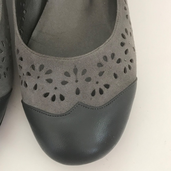 RENATA DONATI Mary Jane Kitten Heel Pumps Leather Heels Gray Women’s Size EU39 - Picture 3 of 16